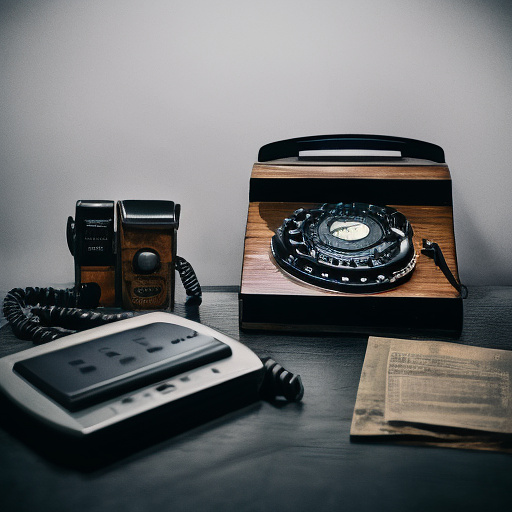 In a dark room, there is a telephone and a gun on the table. a man is sitting on a chair, and he is dead. in custom style