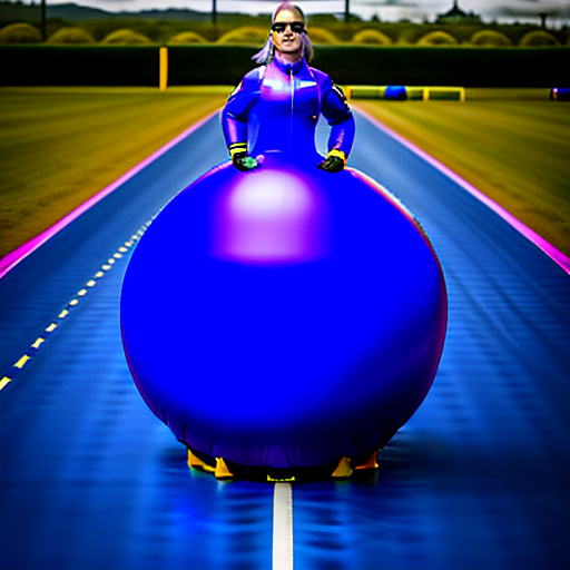 Violet beauregard inflates in tracksuit in custom style