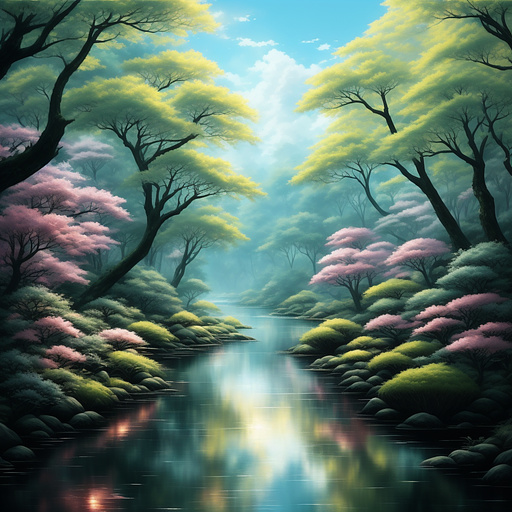 The forest of nadria is a 600.000 square miles area of woodland that is part of the river peninsula near the kingdom of yves. like much of the rest of the river peninsula it is criscrossed by countless rivers and waterways.

 in anime style