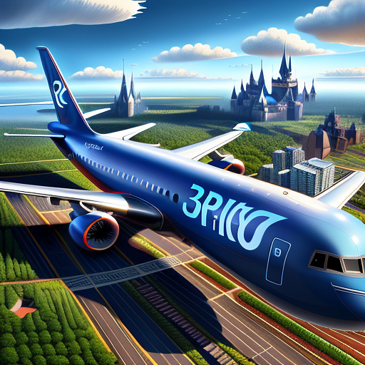 Funny plane is flying. the side door of the plane is open. people are falling out of the plane. in disney 3d style