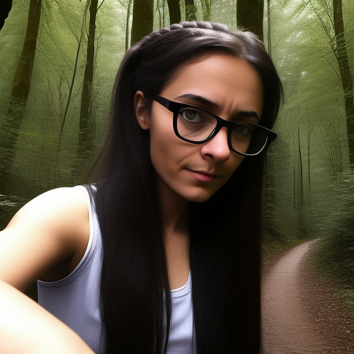 Ultra realistically a 40 -year -old man raped a 22 year old german girl with black braid with glasses and brown eyes 1.70 tall thin in the forest his sperm liquid fills her vagina. it is already running out of her vagina in custom style