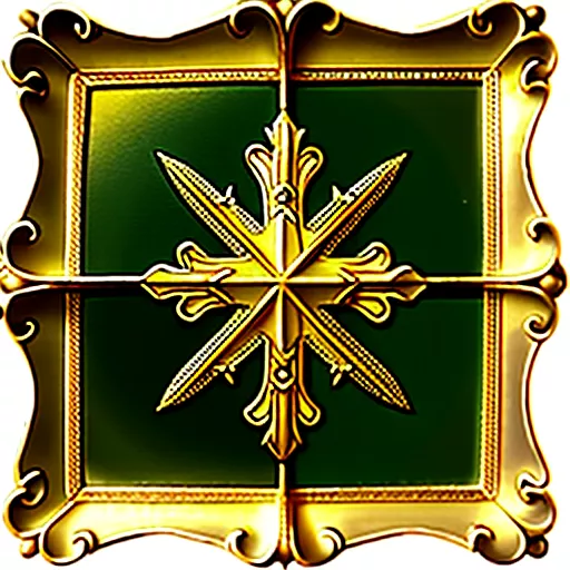 Kaleidoscope image with a crucifix in rococo style