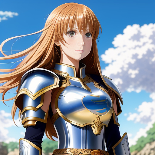 Women in women armor
 in anime style