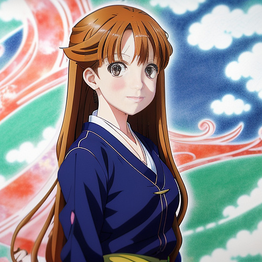 13 year old girl in anime style