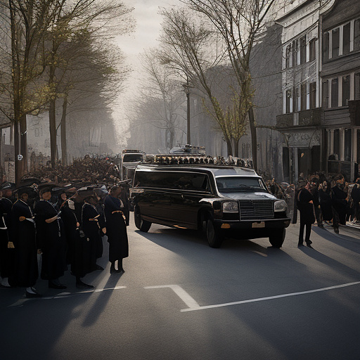 Funeral procession in custom style