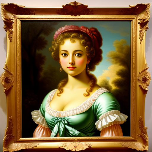 Hot babe in rococo style