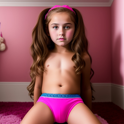 Ultra realistically 13 year old daughter in sex underwear is fucked in the children's room by father with big penis in custom style