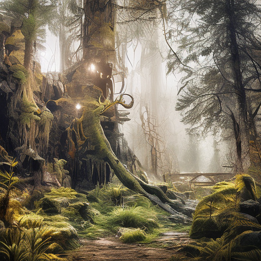 Konfrontation in der natur in angelcore style