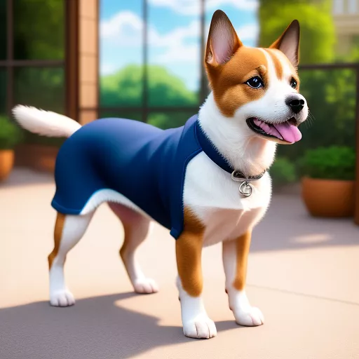 Cartoon dogs and puppies  in anime style