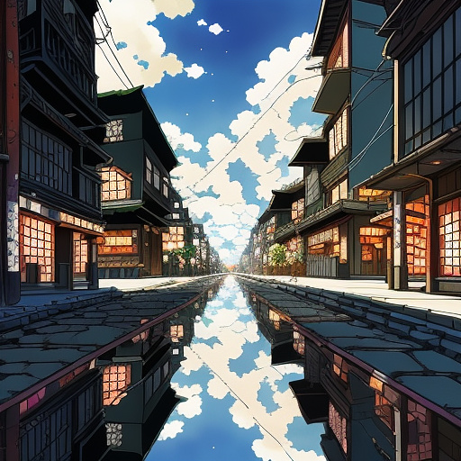 I in the tehran in anime style