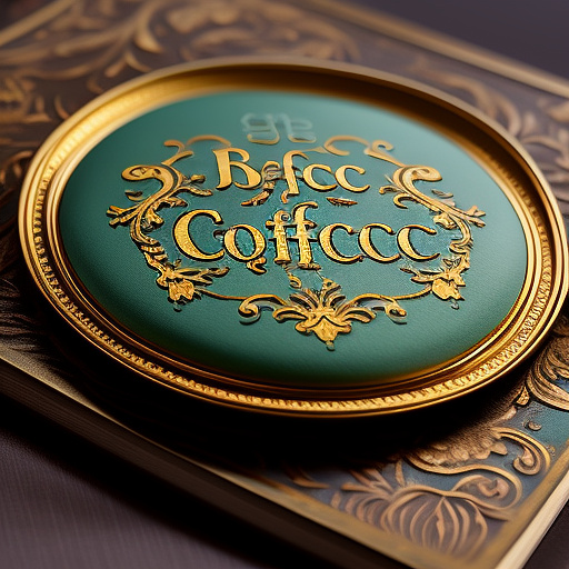 Book cafe logo  in rococo style