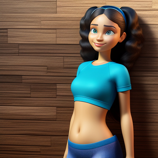 A 14 year old girl that pumps up her belly with a pump in disney 3d style