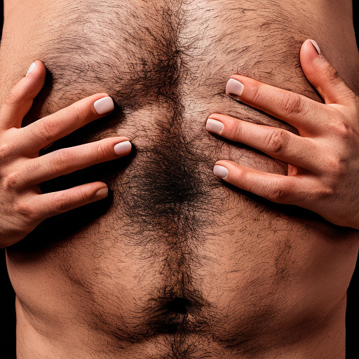 Hands, belly in custom style