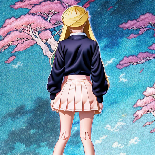 12 year old girl
tiny skirt

 in anime style