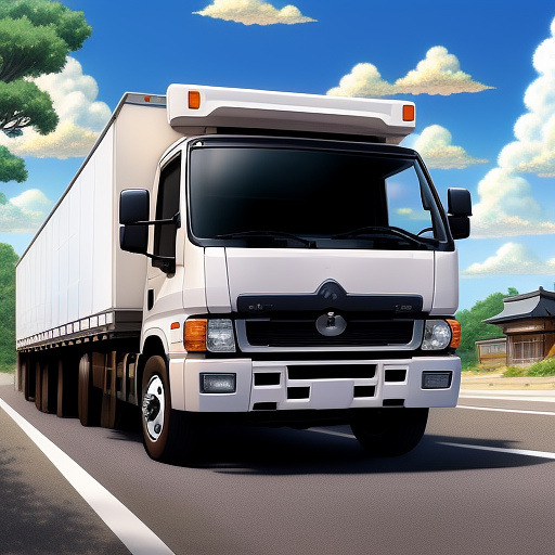 Truck in anime style