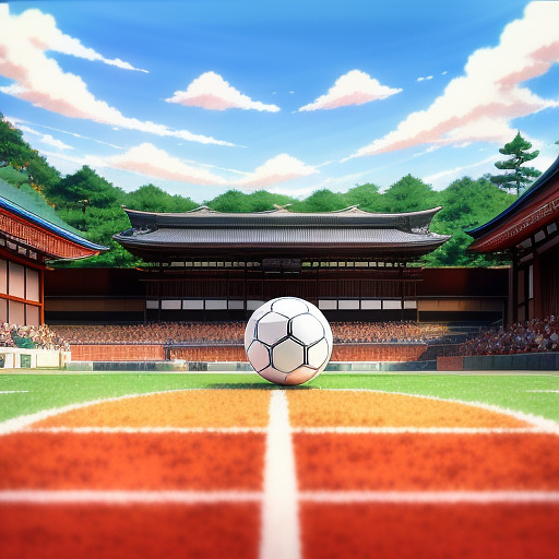A football

 in anime style