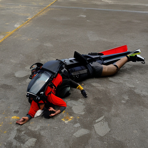 People fall out of a flying plane in custom style