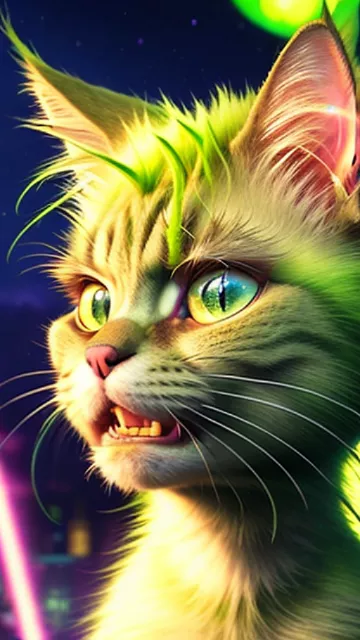 Grinch cat.

 in angelcore style