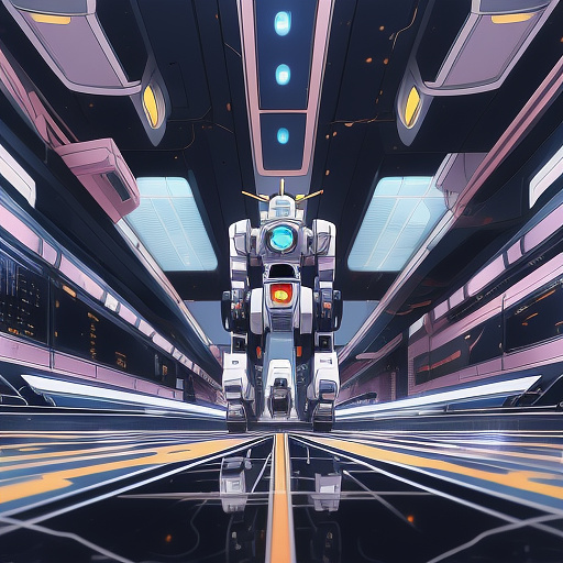 A robot in anime style