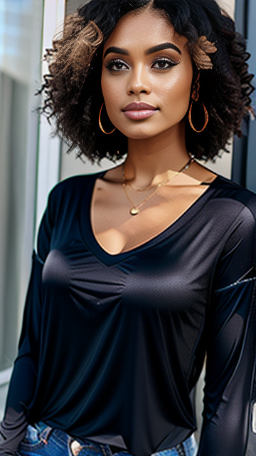 Nip-through shirt in custom style