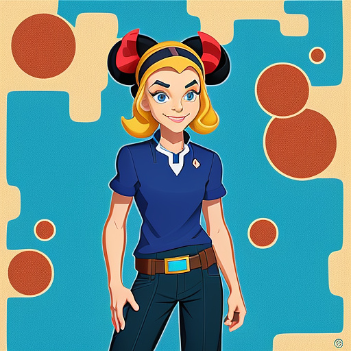 Gwen tennyson aus ben tenn in disney painted style