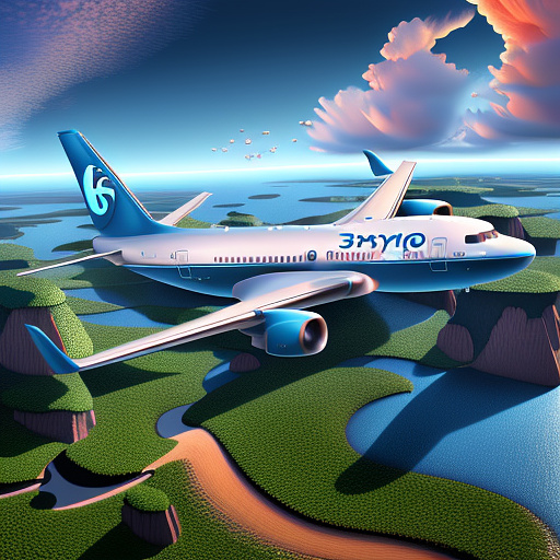 Funny plane is flying. the side door of the plane is open. people are falling out of the plane. in disney 3d style