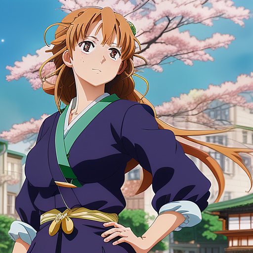 Woman with level 10 gyatt  
 in anime style