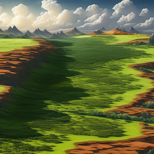 Yardang formations created by wind,  in custom style