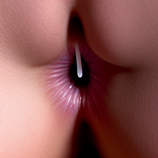 Ultra realistically a 10 year old girl shows her open vagina filled with sperm very close detailed in custom style