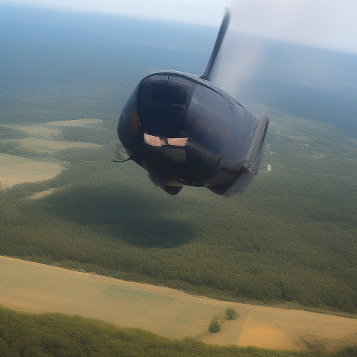People fall out of a flying plane in custom style