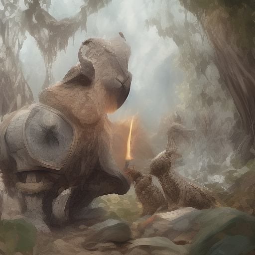 A little grey bear, a little rabbit and a little turtle were humiliated. in disney painted style