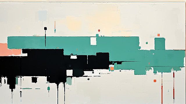 Abstract, clean minimal, muted color, painting, by konstantin korovin in custom style