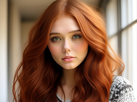 Someone who looks a lot like a mix of elizabeth olsen, saidie sink, and taylor swift who is 19 years old with long auburn hair in custom style