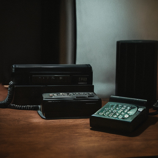 In a dark room, there is a telephone and a gun on the table. a man is sitting on a chair, and he is dead. in custom style
