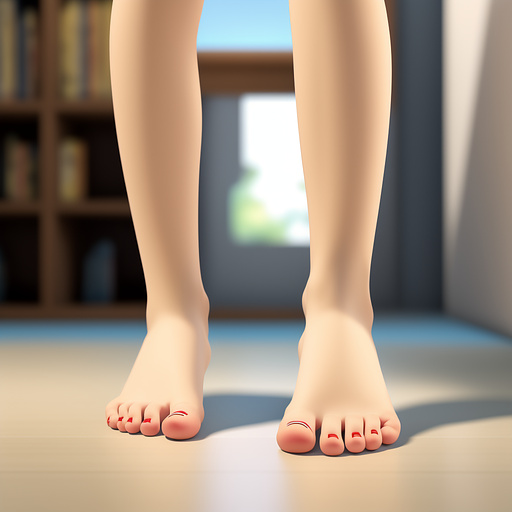 Boy feet 13 years old in anime style