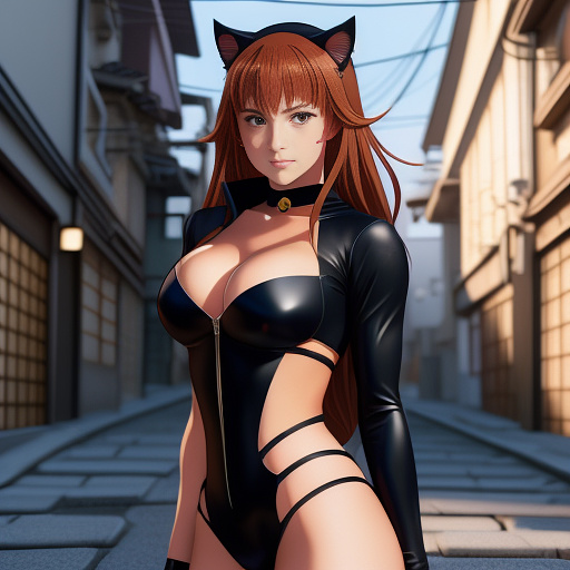 Cat women,8k quality, cinematic, in anime style