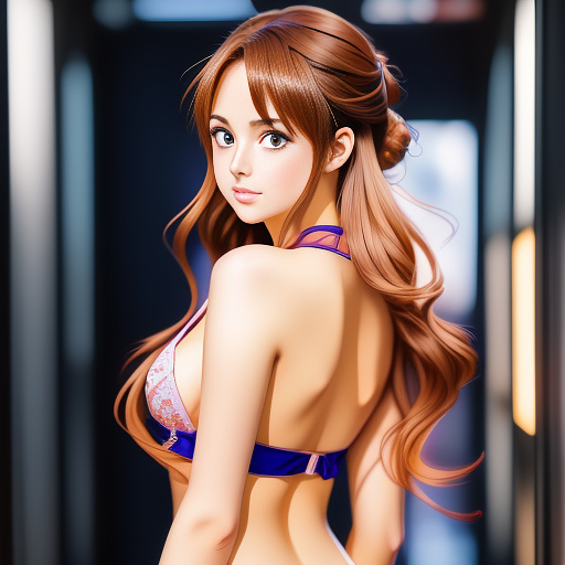 Sexy girl in anime style