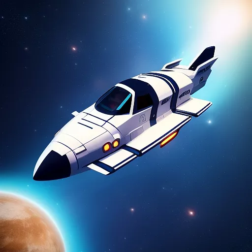 Create a simple cartoon spaceship asset i can use for a video game. in disney painted style