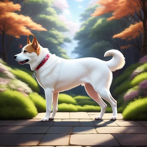 Dog in anime style