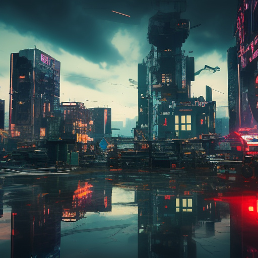 An airplane is flying. people in cyberpunk style
