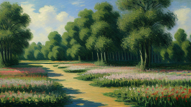 Oil painting, flowers, by claude monet  in custom style