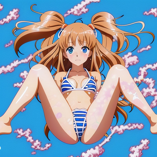 15 year old wearing bikini spreading her legs in anime style