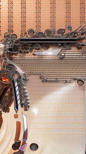 Realistic, detailed, 5-year-old blonde girl, in pink underwear, pregnant, laying in bed, top down view, blushing in steampunk style