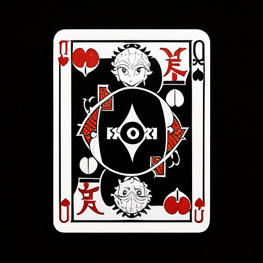 Gothic jack of clubs playing card in anime style