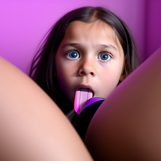 Ultra realistically a 10 year old girl is used in the laboratory for sexual experiments in her vagina a big dildo is inserted. she is startled when he penetrates very close detailed in custom style