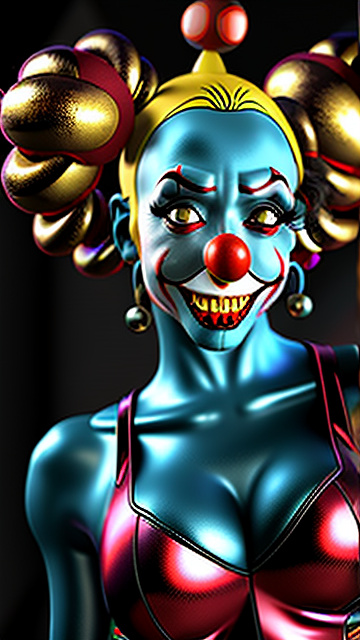 Sexy clown girl in custom style