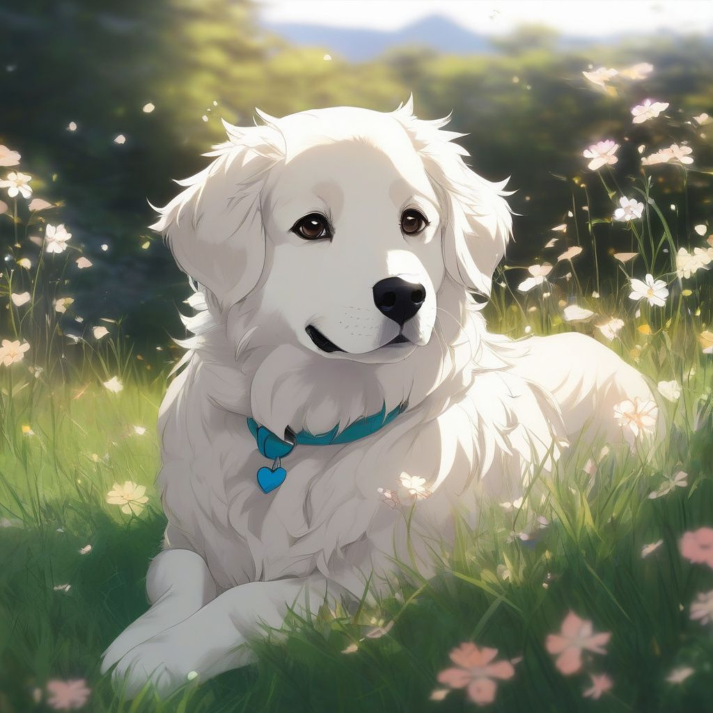 Dog in anime style