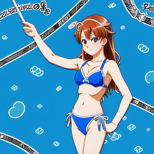 9 year old wearing micro bikini in anime style