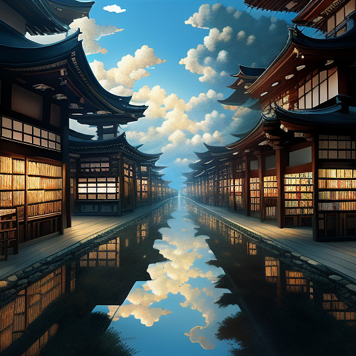 An artistic illustration of the world's best selling books floating in a library, magical light, knowledge and wisdom concept, inspirational atmosphere, cinematic lighting, high detail, digital art
 in anime style