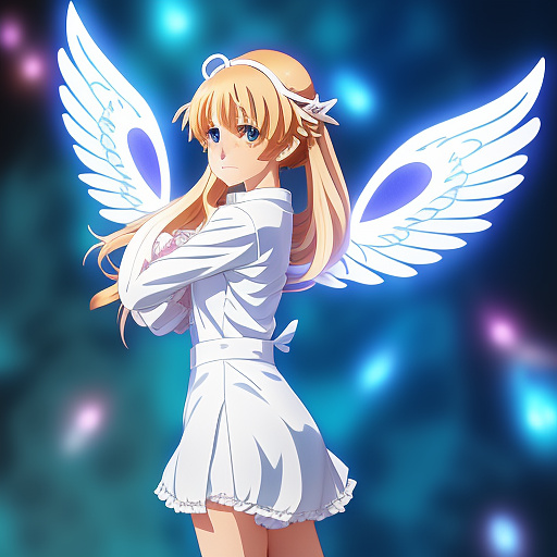 Angel light stick white  in anime style